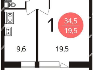 1-комнатная квартира: Москва, Воронежская улица, 24 (35 м²)