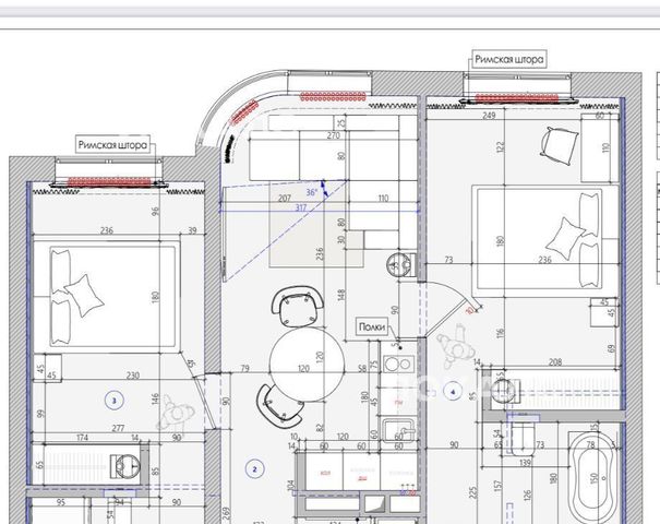 Аренда 3к квартиры на Волоколамское шоссе, 81/2с2, метро Тушинская, г. Москва