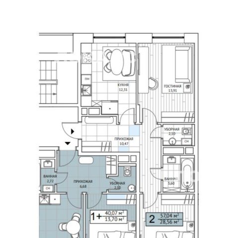 Сдается 2-к квартира на Береговой проезд, 3, метро Фили, г. Москва