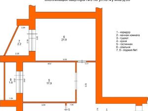 2-к кв. Татарстан, Казань ул. Юлиуса Фучика, 55 (74.8 м²)