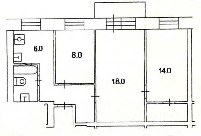 Аренда 3х-комнатной квартиры на г Москва, ул Мосфильмовская, д 39 к 1, метро Ломоносовский проспект, г. Москва