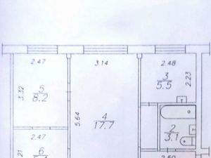 2-к кв. Красноярский край, Красноярск ул. Анатолия Гладкова, 17 (45.4 м²)