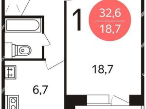 1-комнатная квартира: Москва, Косинская улица, 28к2 (32 м²)