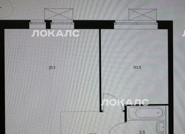 Аренда 1-к квартиры на 2-й Нагатинский проезд, 2/2к1, метро Нагатинская, г. Москва