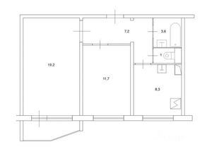 2-комнатная квартира: Москва, улица Авиаконструктора Миля, 8к1 (51 м²)