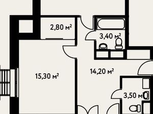 3-к кв. Москва ул. Софьи Ковалевской, 20 (84.9 м²)