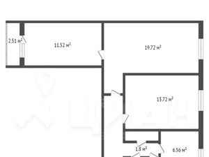 3-к кв. Москва Давыдковская ул., 14к2 (62.7 м²)