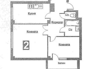 2-к кв. Красноярский край, Красноярск ул. Калинина, 47Н (52.8 м²)