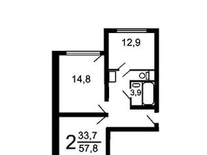 2-к кв. Москва Таллинская ул., 2 (59.0 м²)