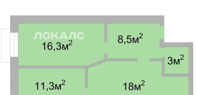 Сдам 3-к квартиру на Дружинниковская улица, 11/2, метро Краснопресненская, г. Москва