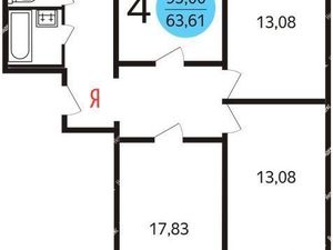 4-комнатная квартира: Москва, Привольная улица, 73к2 (91 м²)