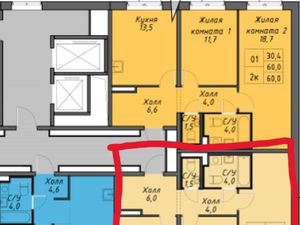 2-к кв. Москва Люблинская ул., 78к3 (57.5 м²)