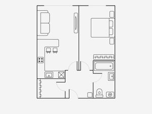 2-комнатная квартира: Москва, улица Василисы Кожиной, 13 (44 м²)