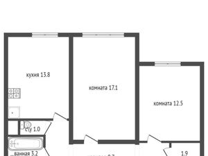 2-к кв. Санкт-Петербург дор. Муринская, 80к1 (60.0 м²)