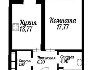 1-комнатная квартира: Санкт-Петербург, проспект Тореза, 118 (47.1 м²)