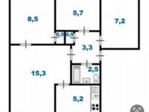 4-комнатная квартира: Санкт-Петербург, Краснопутиловская улица, 115 (49 м²)