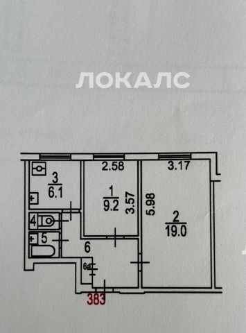 Сдам двухкомнатную квартиру на Домодедовская улица, 1К1, метро Орехово, г. Москва