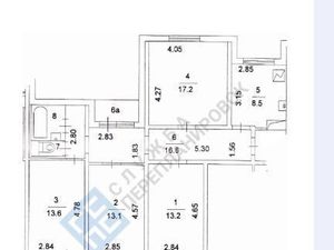 4-к кв. Москва Старобитцевская ул., 23К2 (79.0 м²)