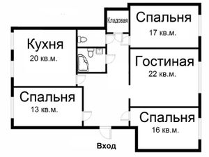 Квартира около метро Смоленская (Филевская линия)