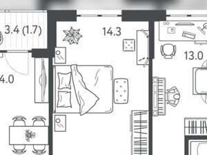 3-к кв. Краснодарский край, Краснодар Колхозная ул., 5/2к4 (53.5 м²)