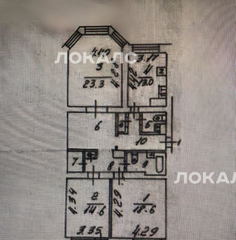 Аренда 3-комнатной квартиры на Новочеремушкинская улица, 60К1, метро Новые Черёмушки, г. Москва