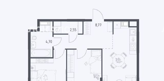 Аренда 3-комнатной квартиры на 5с4к1, метро Румянцево, г. Москва