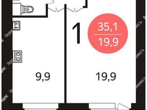 1-комнатная квартира: Москва, улица Космонавта Волкова, 11 (36 м²)