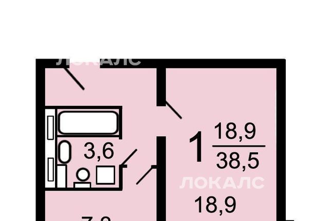 Сдам 1-комнатную квартиру на улица Липчанского, 2, метро Некрасовка, г. Москва