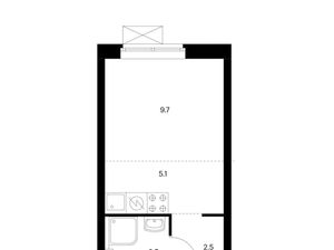 Студия Москва Перовское ш., 2к2 (20.1 м²)