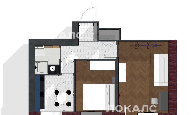Сдам 2к квартиру на Большой Татарский переулок, 4С1, метро Новокузнецкая, г. Москва