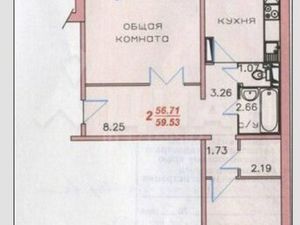 2-комнатная квартира: Красноярск, улица Мужества, 18 (56 м²)