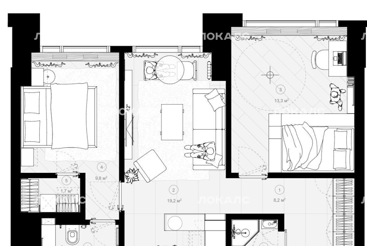 Сдам 3х-комнатную квартиру на Мичуринский проспект, 56, метро Раменки, г. Москва