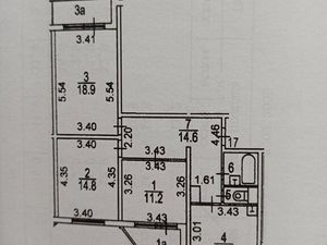 3-комнатная квартира: Москва, Святоозёрская улица, 18 (80 м²)