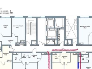 1-к кв. Москва ул. Василия Ланового, 3 (49.0 м²)