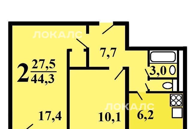 Аренда 1к квартиры на Троицкая улица, 10С1, метро Сретенский бульвар, г. Москва