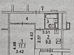 1-к кв. Москва Кастанаевская ул., 45к1 (36.5 м²)