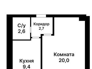 1-к кв. Москва Балаклавский просп., 38 (35.3 м²)