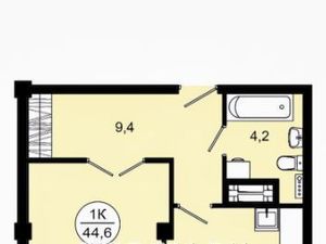 1-к кв. Красноярский край, Красноярск ул. Калинина, 175Е (44.0 м²)