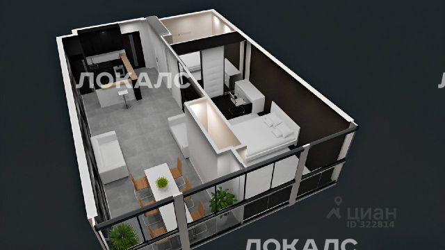 Сдается однокомнатная квартира на 1-й Красногвардейский проезд, 22с1, метро Международная, г. Москва
