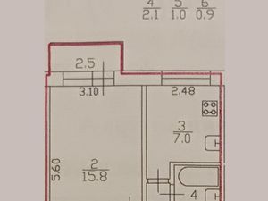 1-к кв. Санкт-Петербург Долгоозерная ул., 6К2 (30.9 м²)
