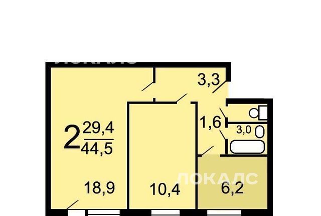 Сдам двухкомнатную квартиру на Ташкентская улица, 4К2, метро Выхино, г. Москва