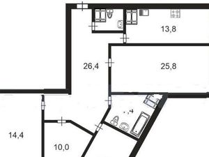 3-к кв. Санкт-Петербург Туристская ул., 11к2 (114.0 м²)