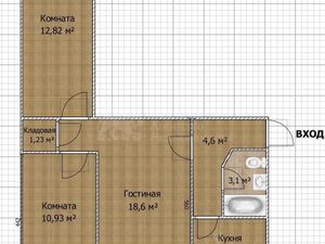 3-к кв. Санкт-Петербург Новосибирская ул., 3 (58.0 м²)