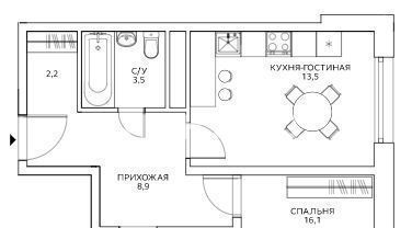 Аренда двухкомнатной квартиры на улица Маргелова, 3к3, метро Беговая, г. Москва