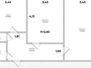 2-комнатная квартира: Санкт-Петербург, проспект Энтузиастов, 31к3 (59.6 м²)