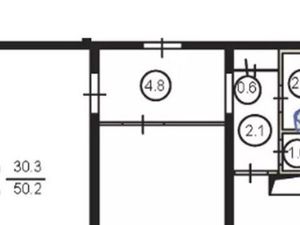 2-к кв. Москва 2-й Митинский пер., 5 (51.0 м²)