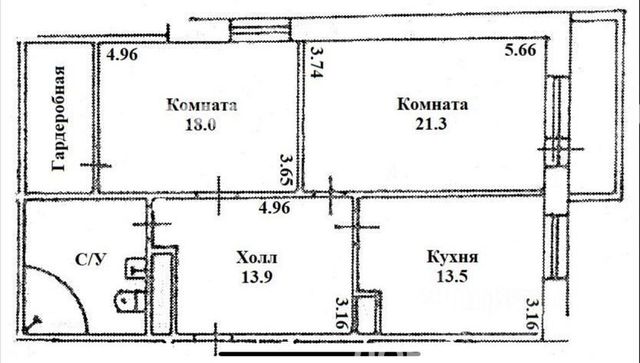 Аренда 2х-комнатной квартиры на улица Новаторов, 8К2, метро Проспект Вернадского, г. Москва