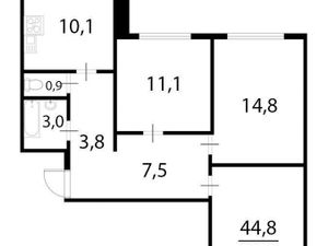 3-к кв. Москва Сивашская ул., 7 (75.0 м²)