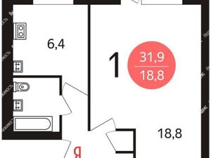 1-комнатная квартира: Москва, улица Столетова, 10 (30 м²)