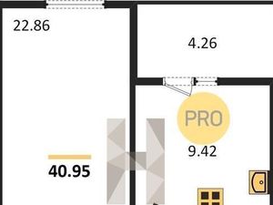 1-к кв. Татарстан, Казань ул. Натана Рахлина, 11 (43.0 м²)